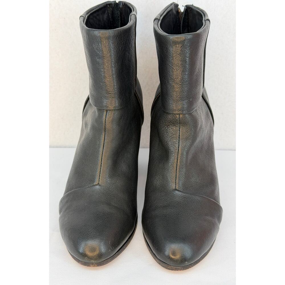 Rag & Bone Classic Newbury Leather Stacked Heel Leather Ankle Boots 8 - Picture 4 of 9
